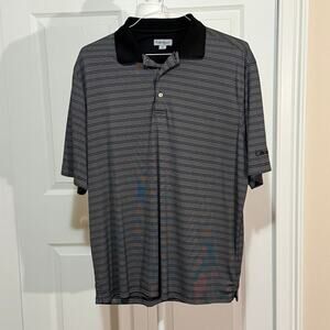 Walter Hagen golf polo shirt Men’s XL.   Pullover, 3 buttons, Black and gray.
